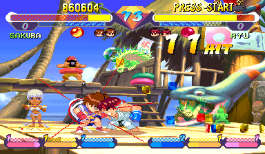 Pocket Fighter screenshot 5 for Sega Saturn